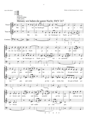 Meister wir haben die ganze Nacht gearbeitet SWV 317