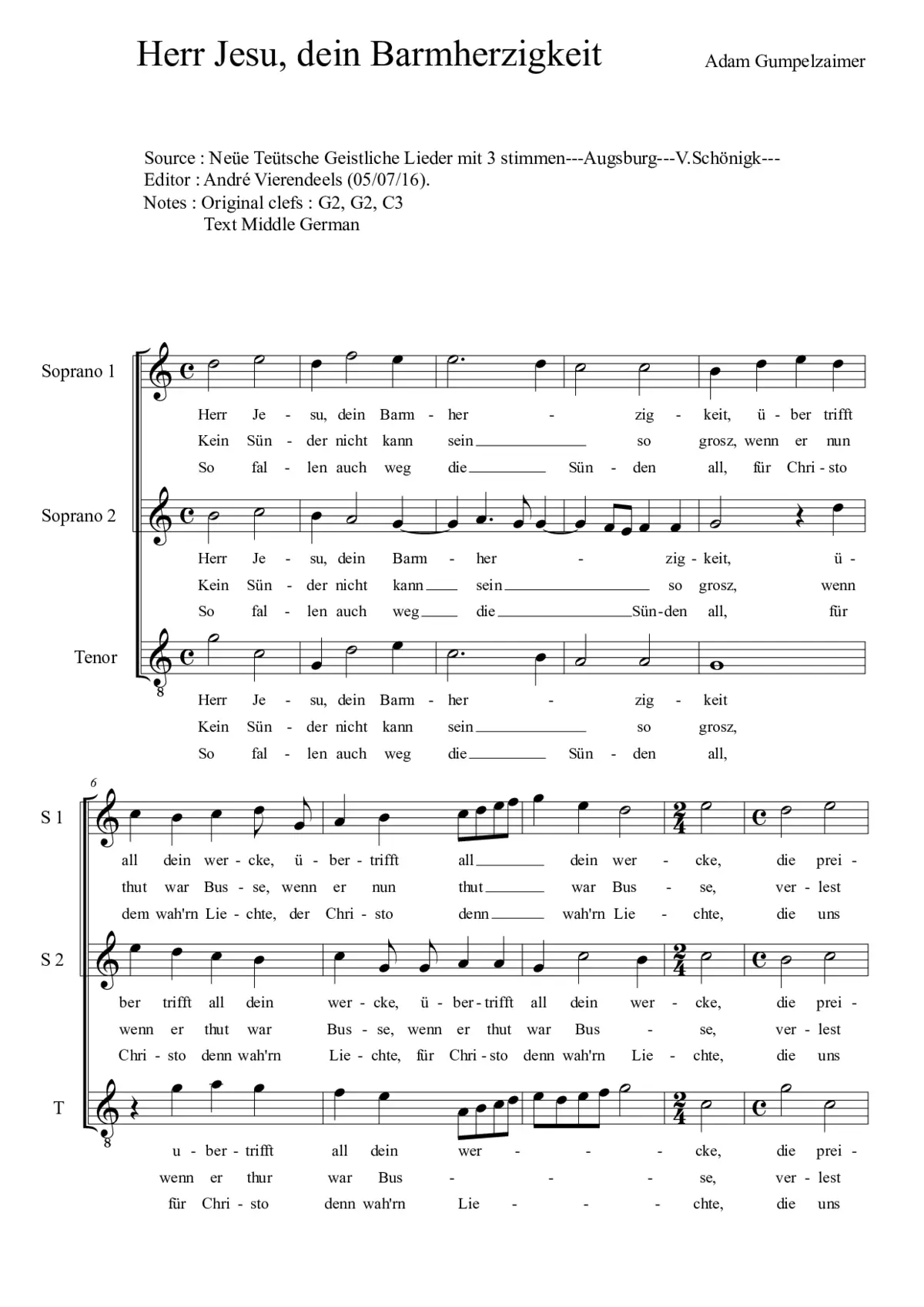 Herr Jesu, dein Barmherzigkeit - Page 1
