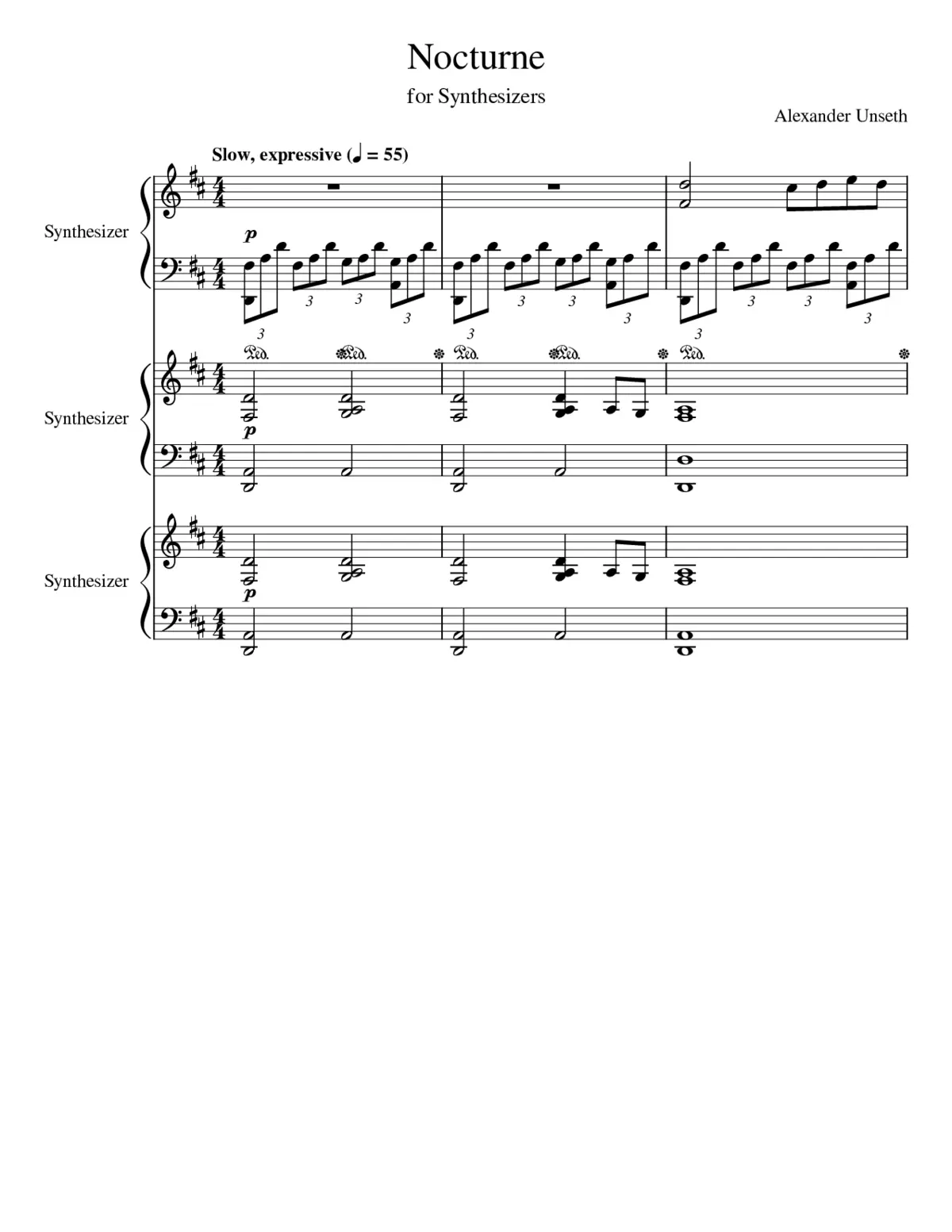 Nocturne for Synthesizers - Page 1
