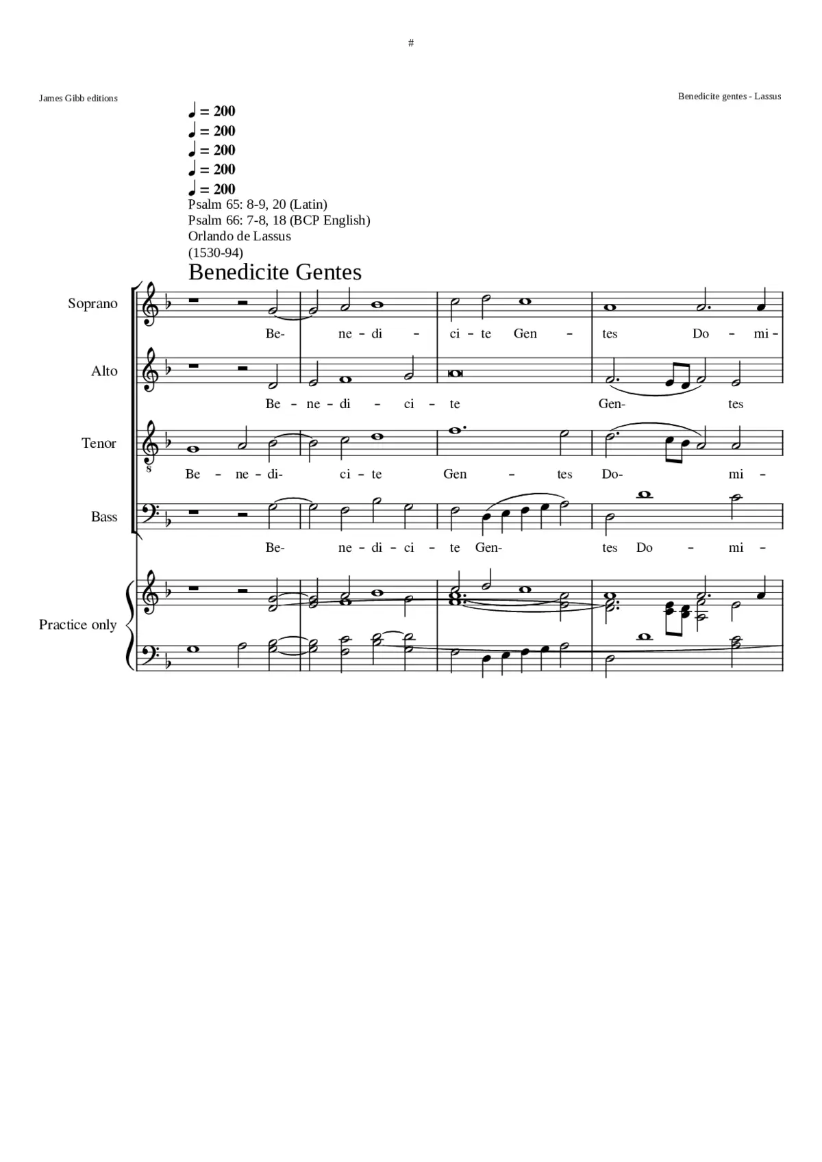 Benedicite gentes - Page 1