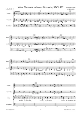 Vater Abraham, erbarme dich mein, SWV 477