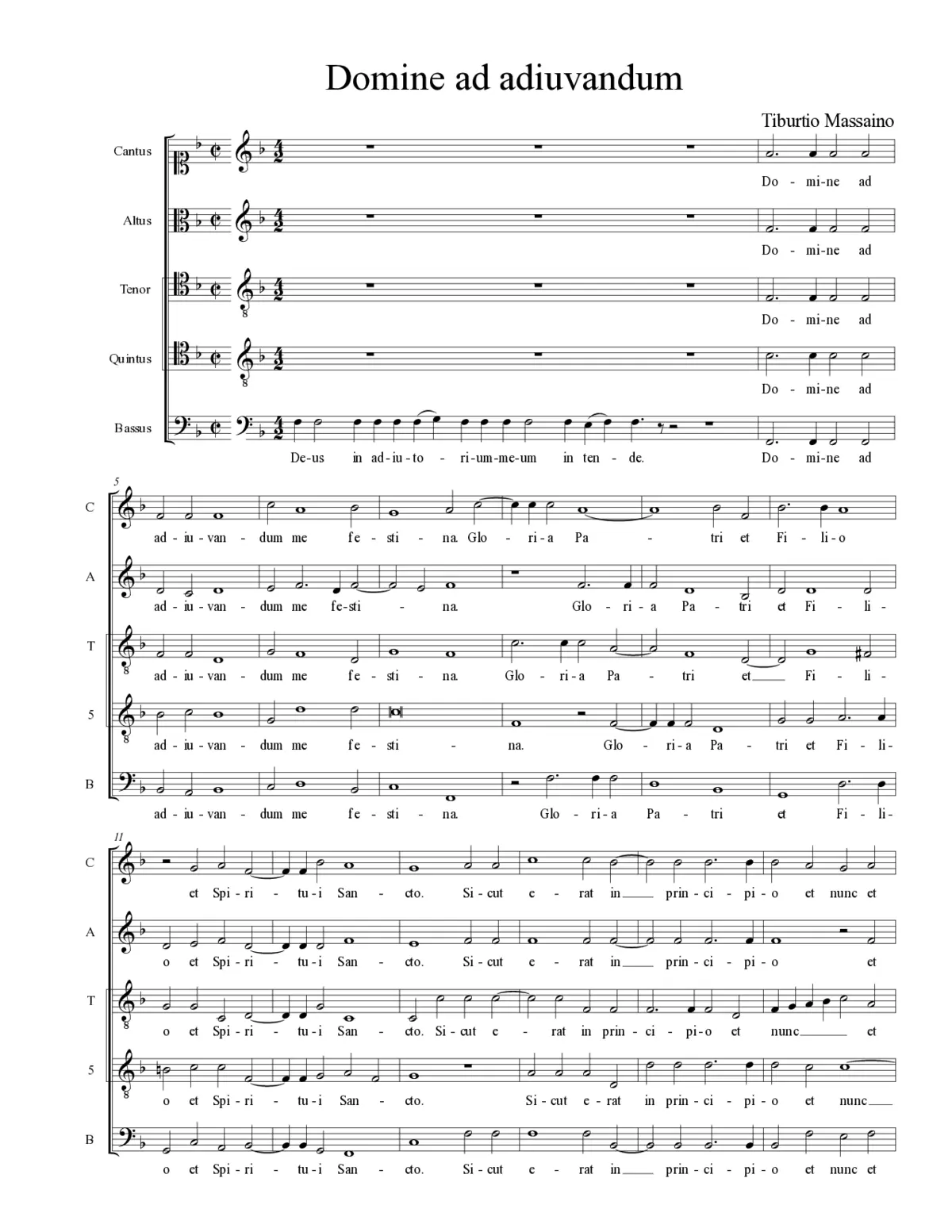 Domine ad adiuvandum - Page 1