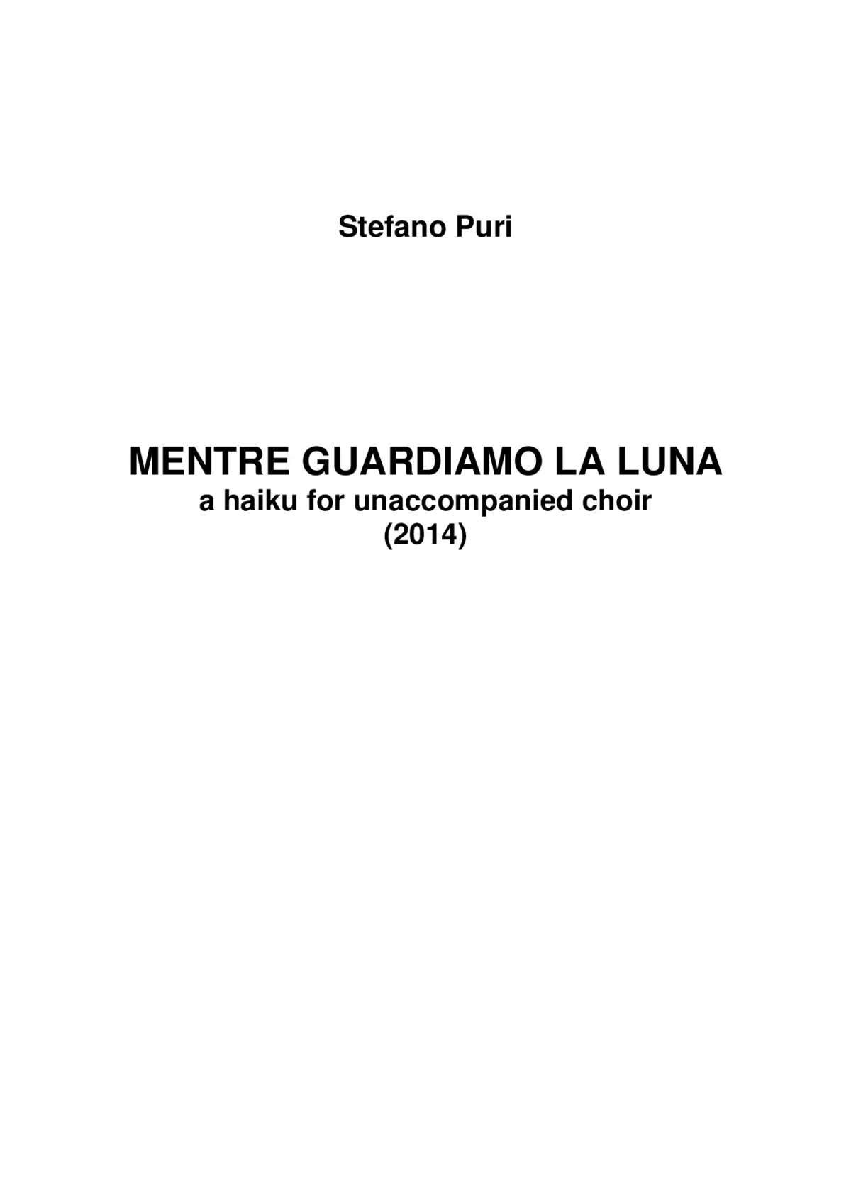 Mentre guardiamo la luna - Page 1