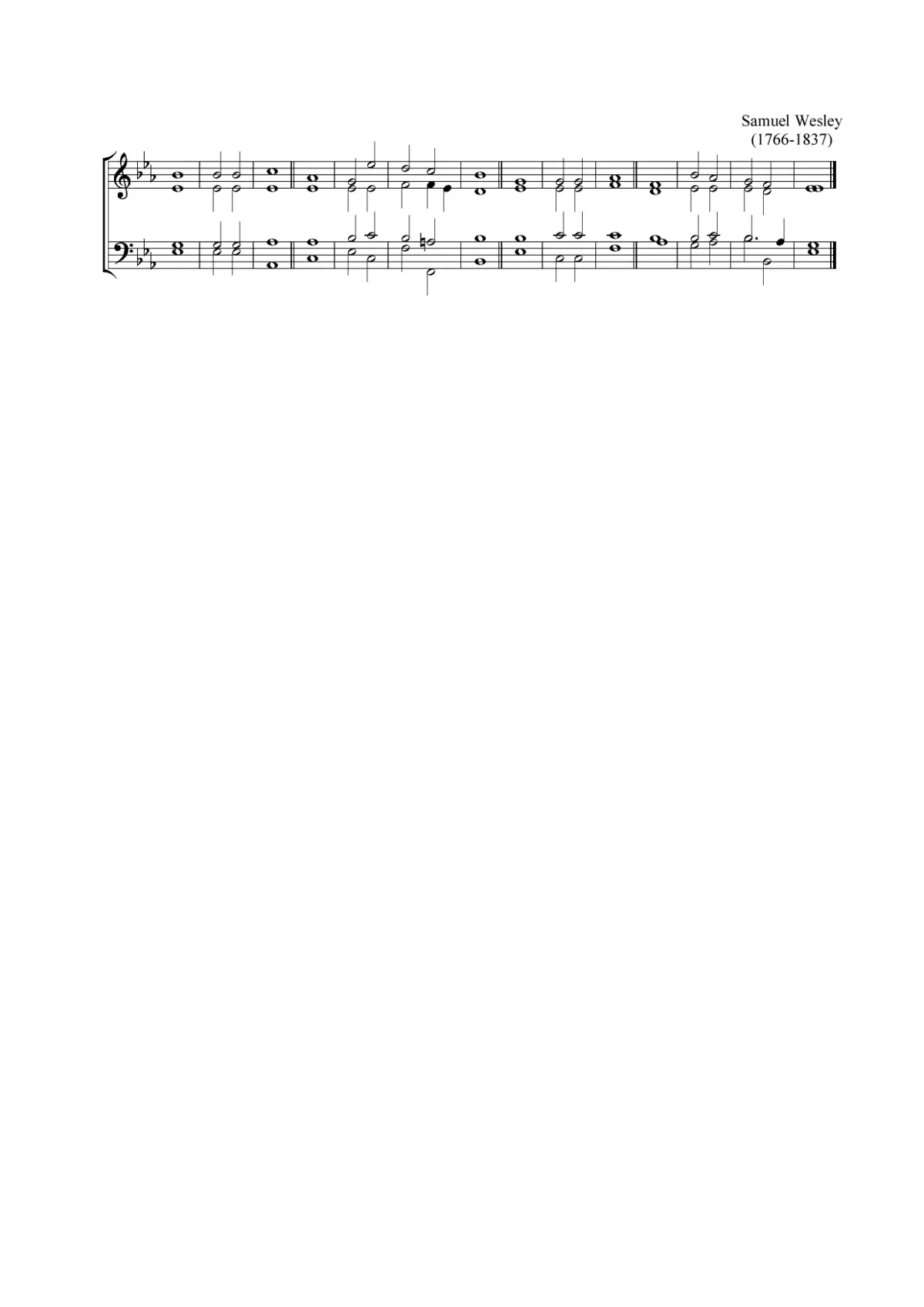 Double chant in E flat major - Page 1