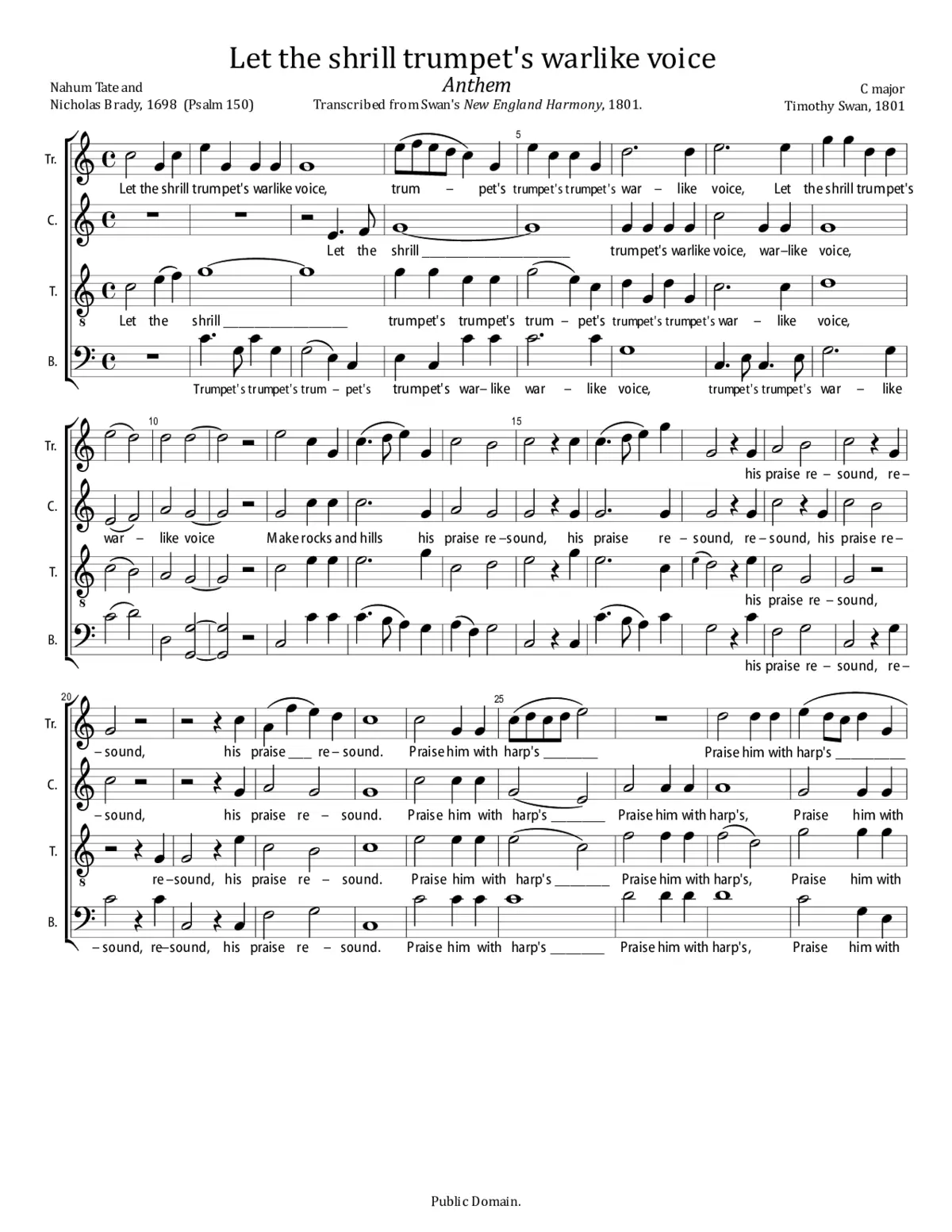 Let the shrill trumpet's warlike sound - Page 1