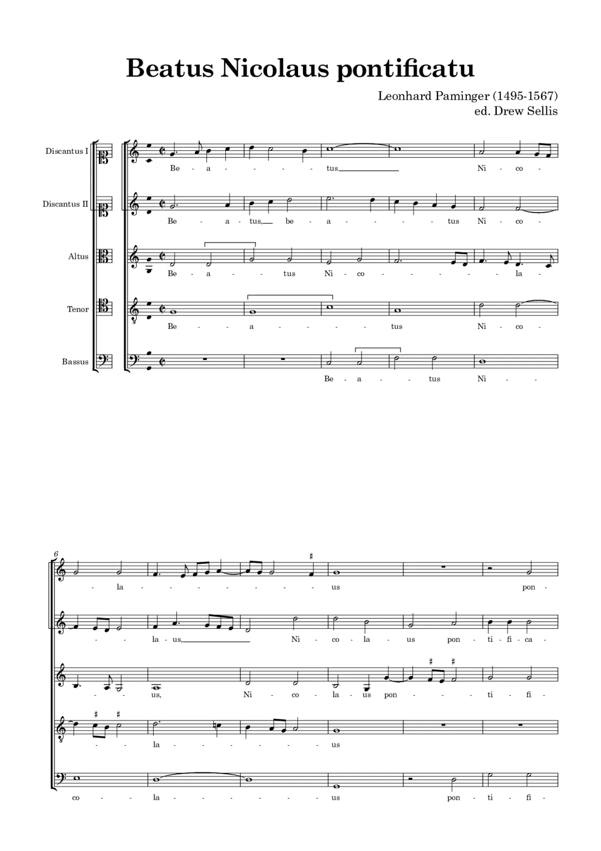 Beatus Nicolaus pontificatu - Page 1