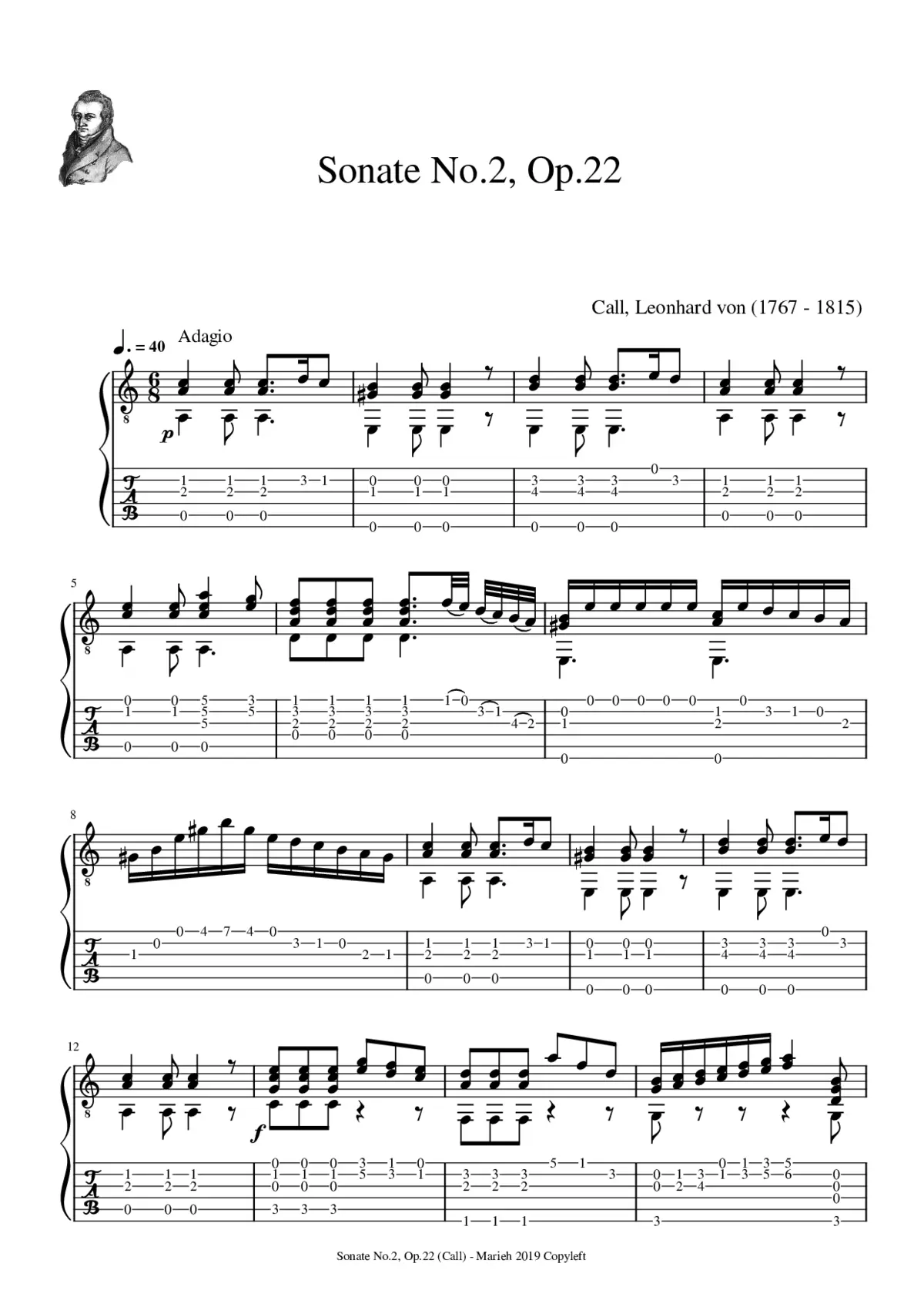3 Guitar Sonatas Op.22 - Page 1