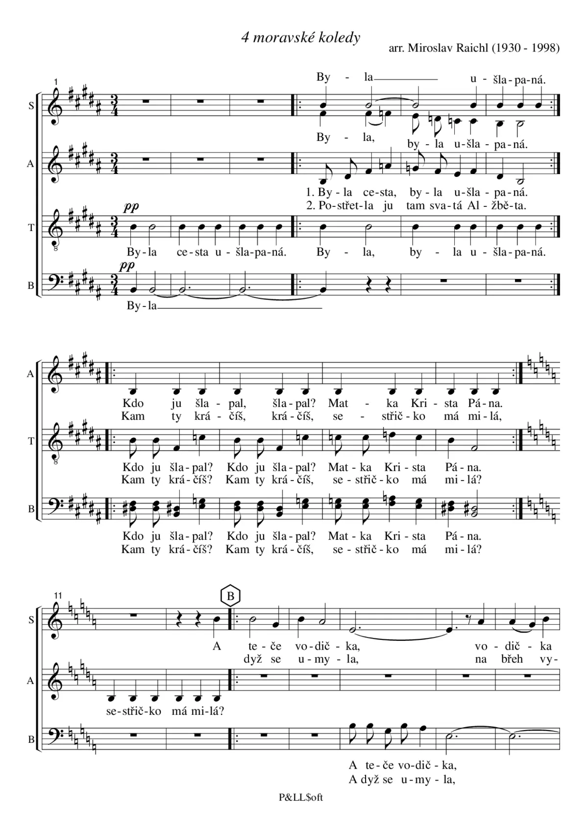 4 moravské koledy - Page 1