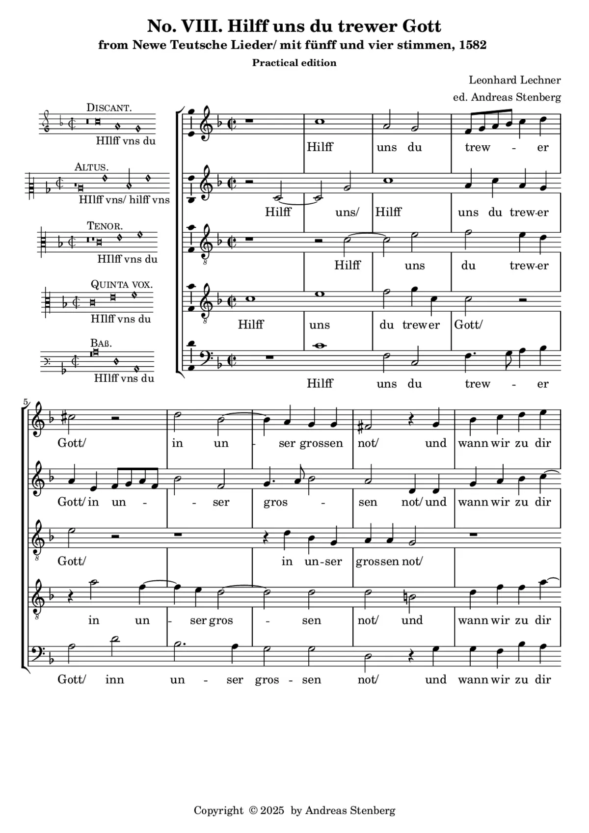 Hilff uns du trewer Gott - Page 1