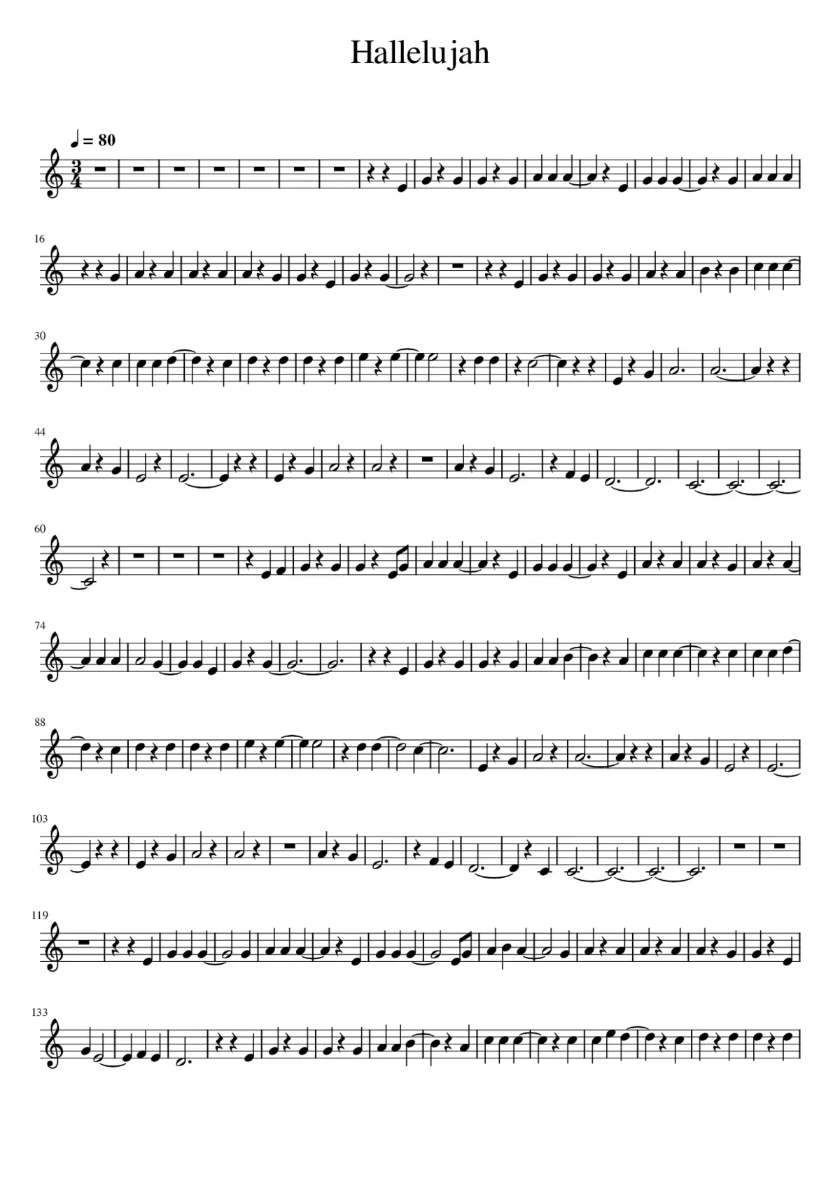 Hallelujah Leonard Cohen - Page 1