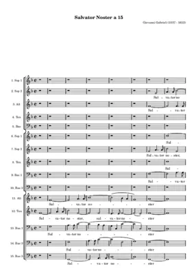 Salvator noster à 15