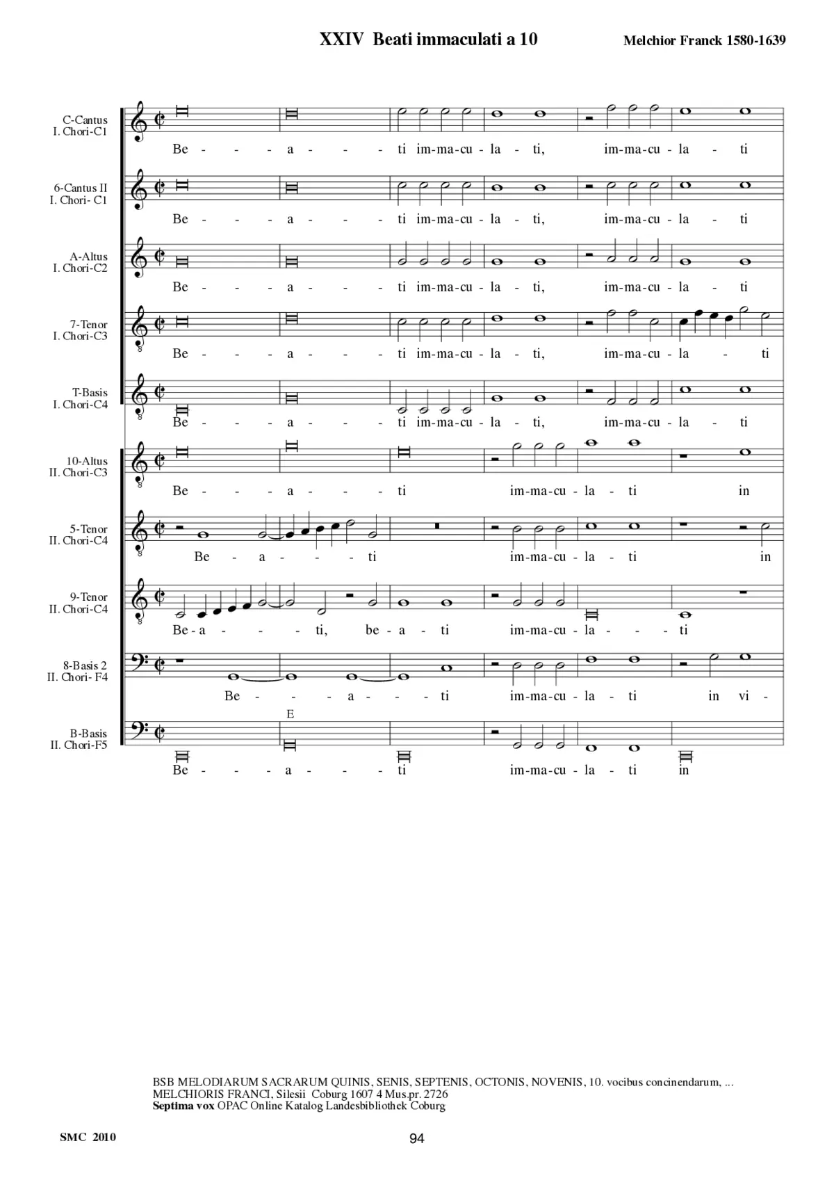 Beati immaculati a 10 - Page 1