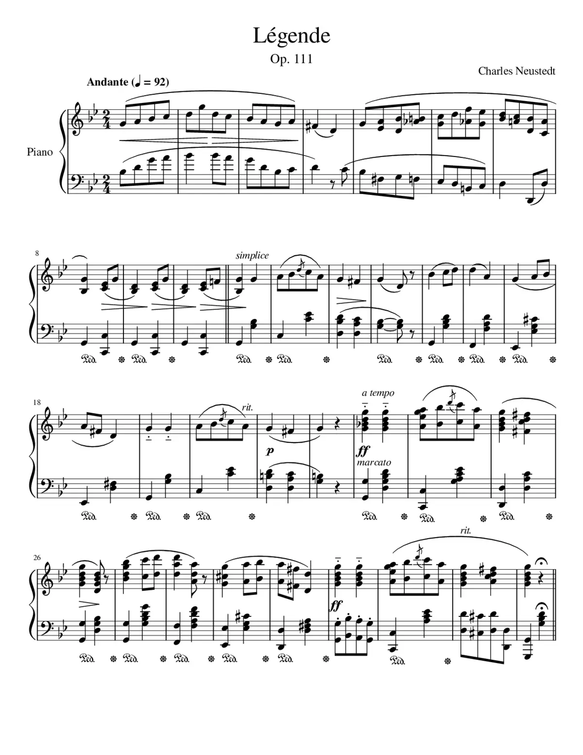Légende Op.111 - Page 1