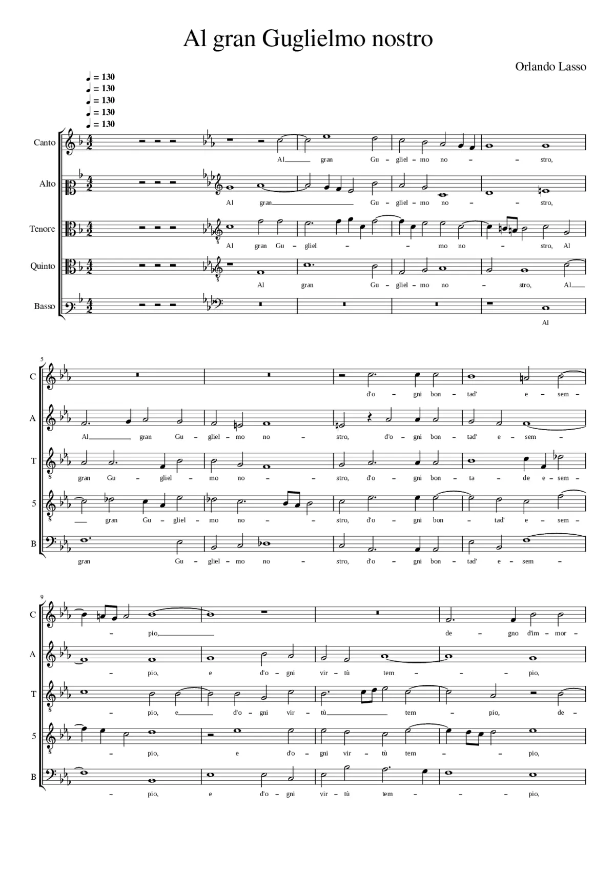 Al gran Guglielmo nostro - Page 1