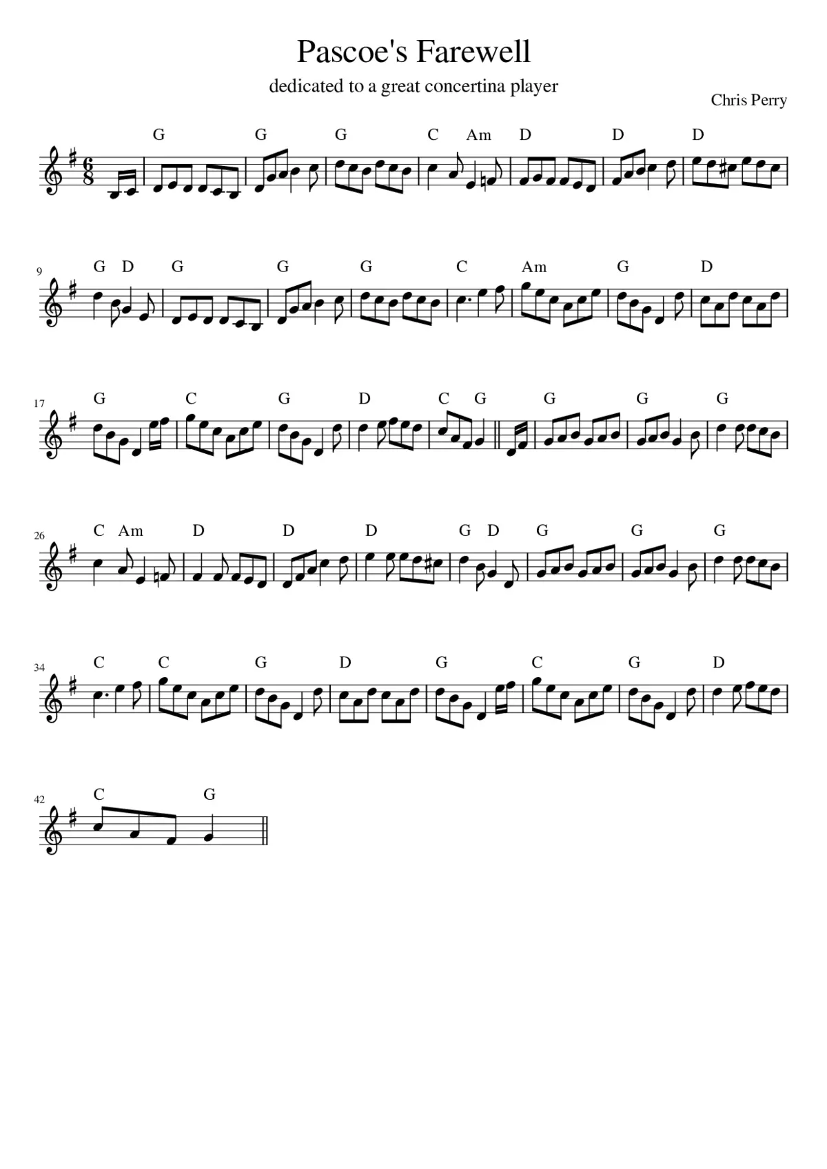 Pascoe's Farewell - Page 1