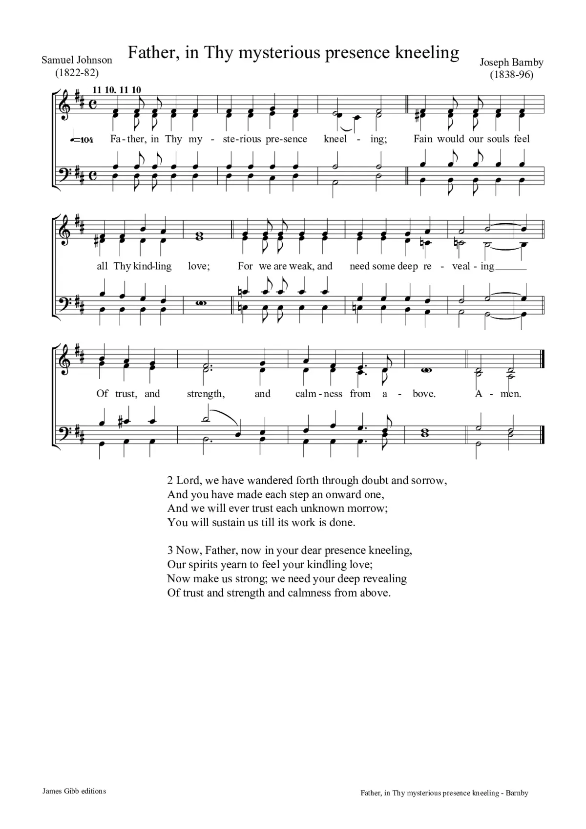 Father, in Thy mysterious presence kneeling - Page 1
