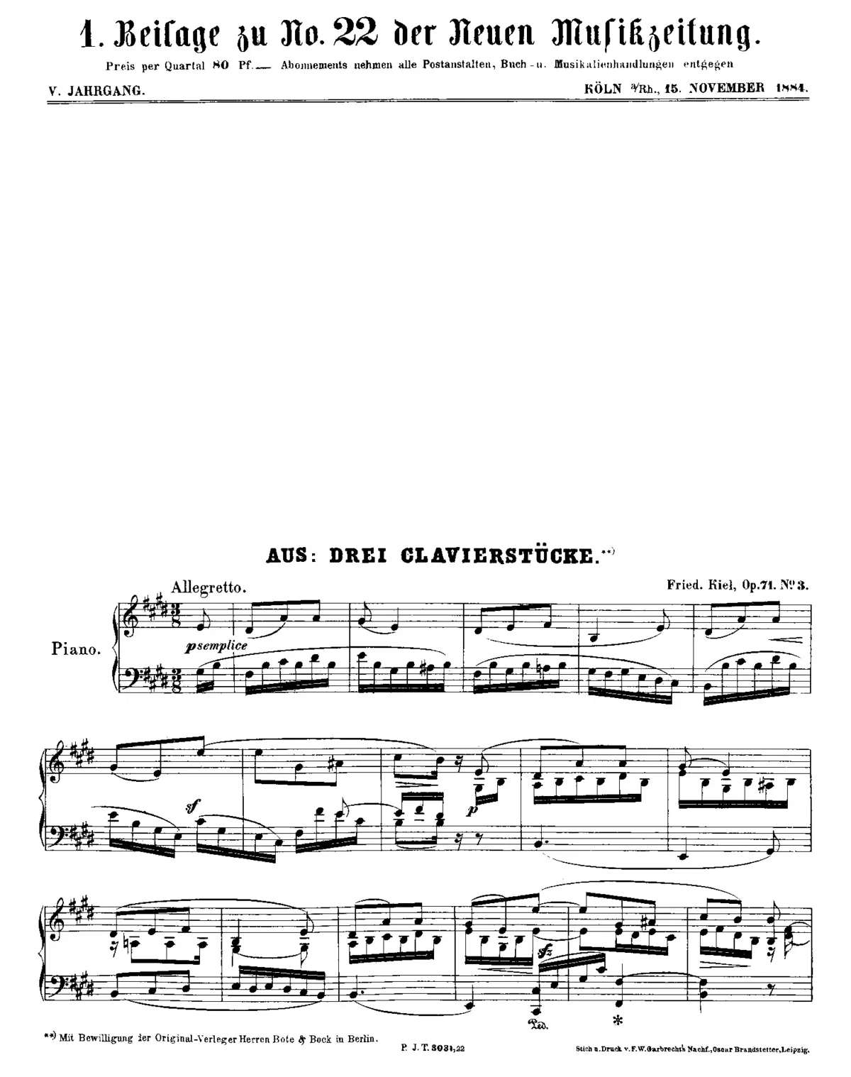 3 Klavierstücke - Page 1