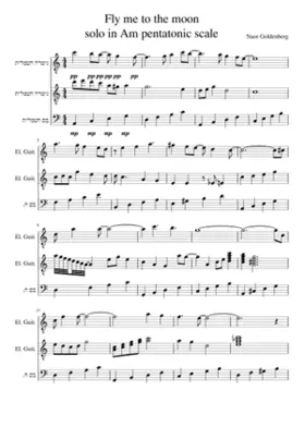 Fly me to the moon solo in Am pentatonic scale