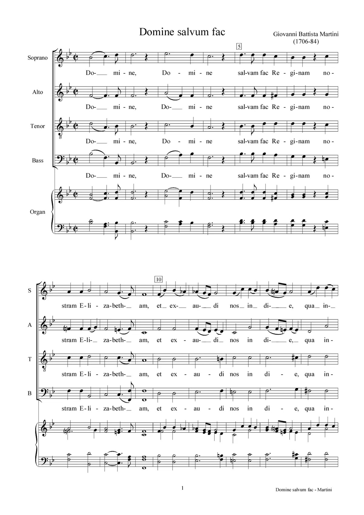 Domine salvum fac - Page 1
