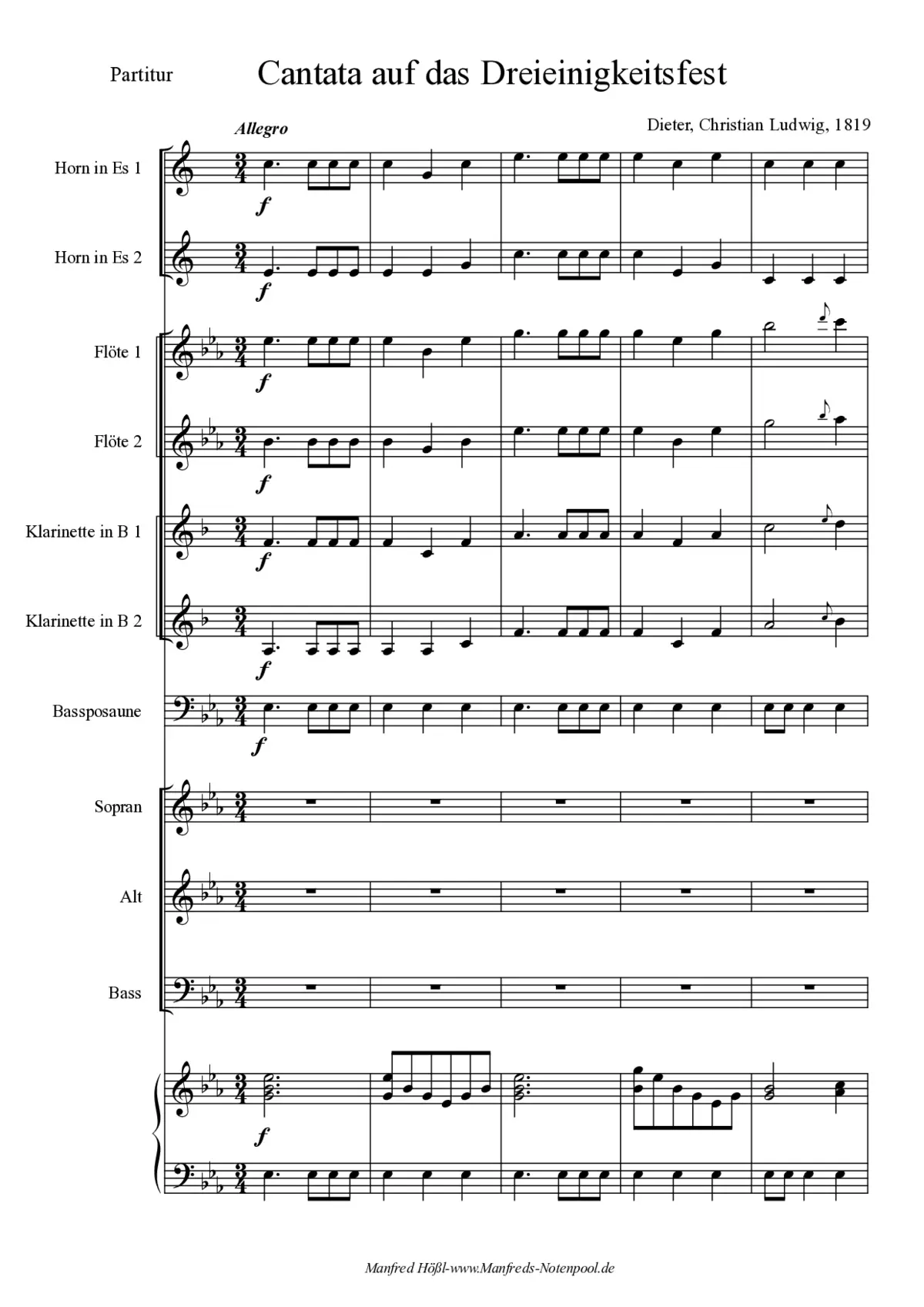 Kantate auf das Dreifaltigkeitsfest - Page 1
