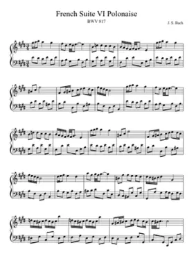 French Suite No.6 in E major BWV 817