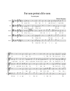 Far non potrai ch'io non