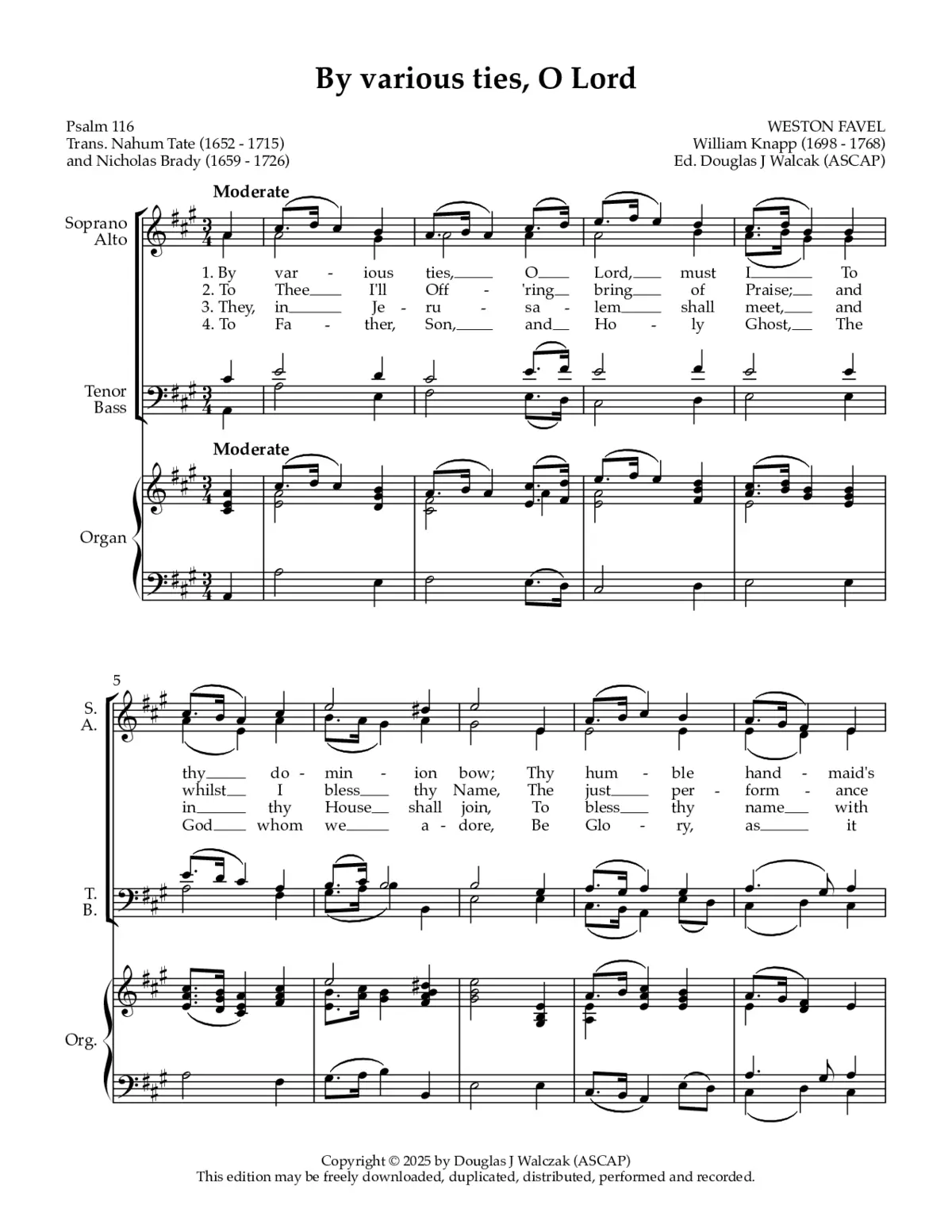 By various ties, O Lord - Page 1
