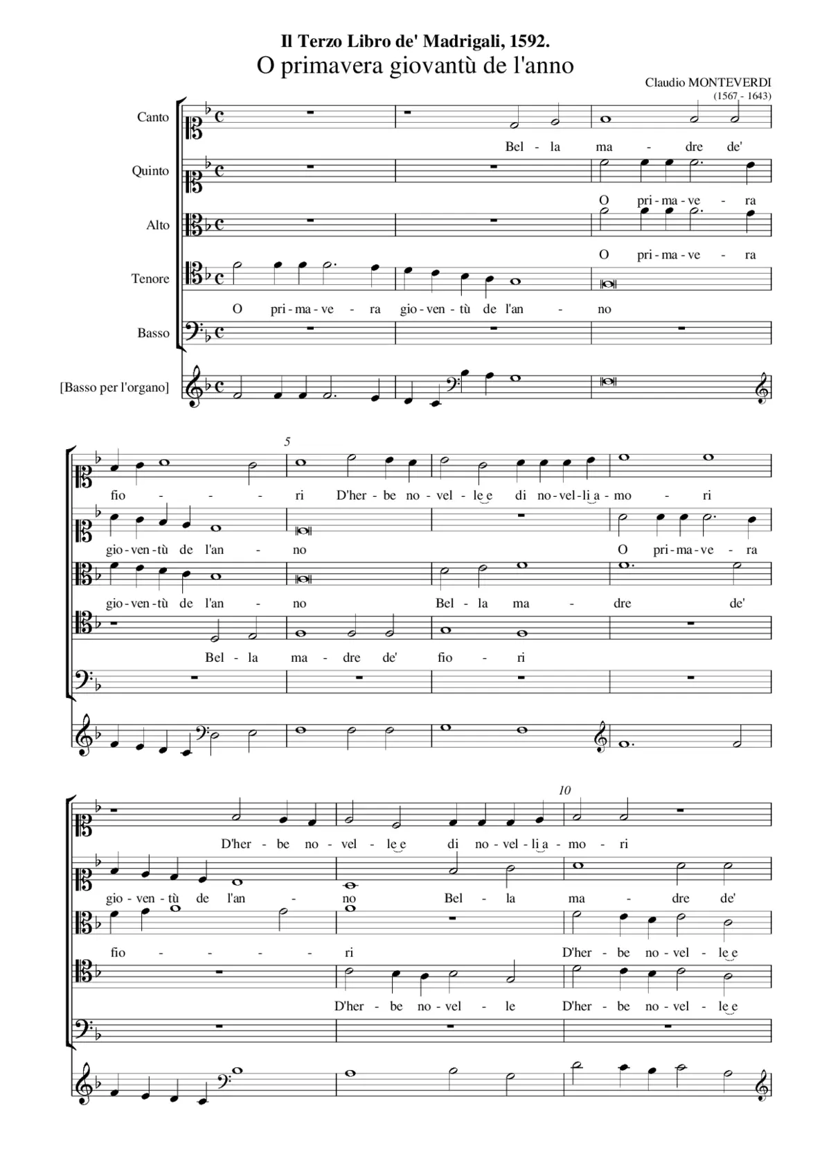 O primavera, gioventú dell’anno - Page 1