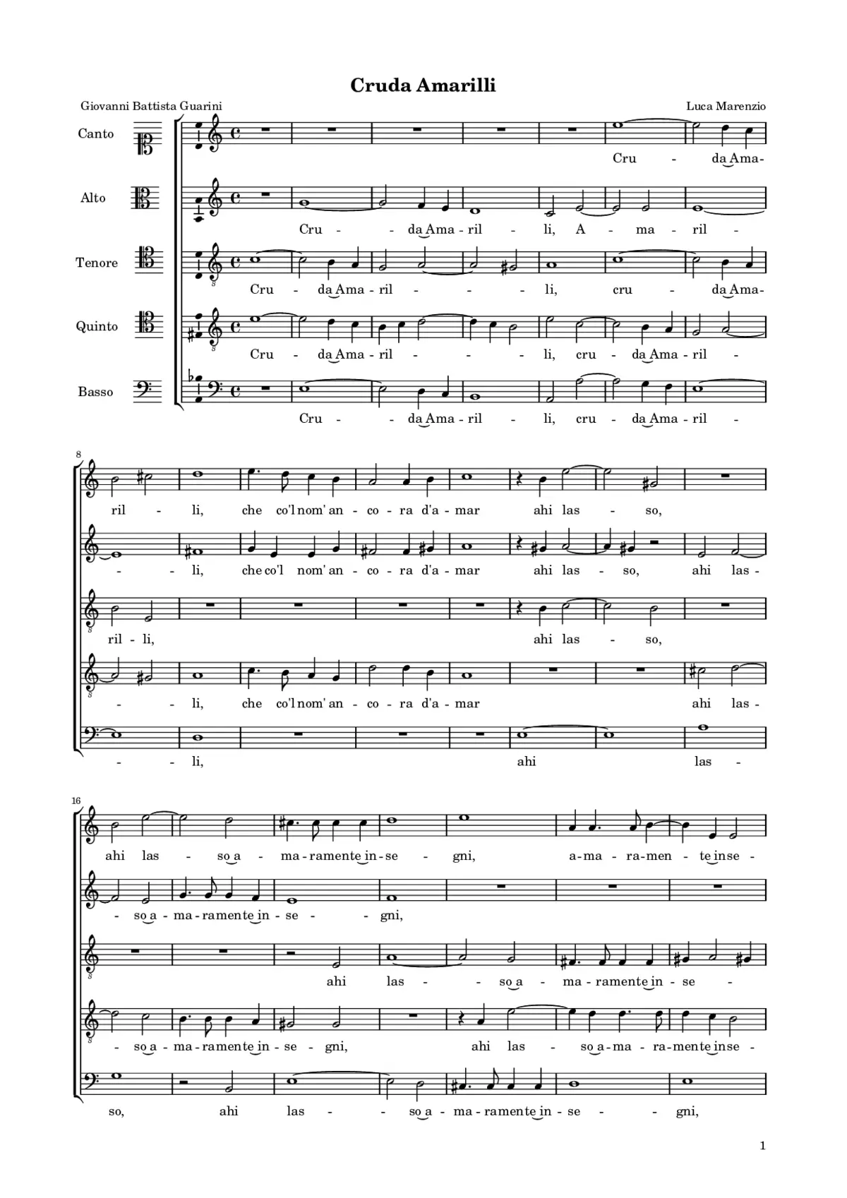 Cruda Amarilli - Page 1