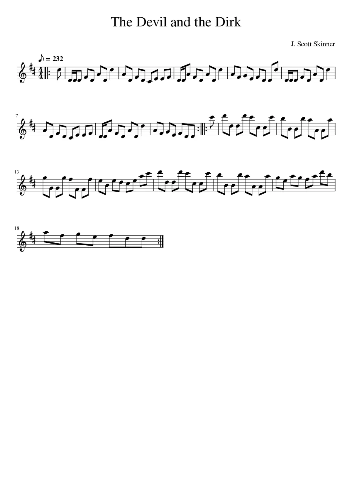 The Devil And The Dirk - Page 1