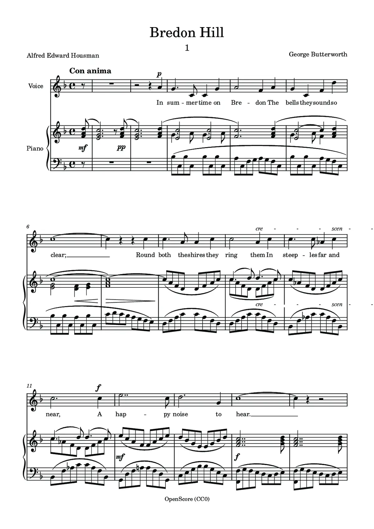 Bredon Hill - Page 1