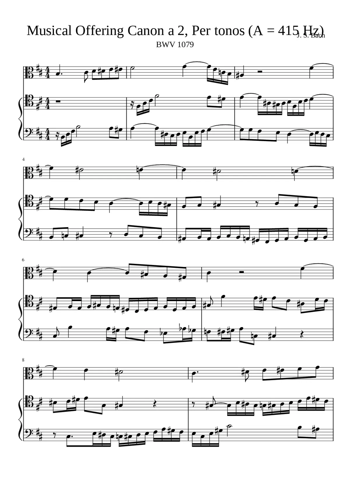 Musikalisches Opfer BWV 1079 - Page 1