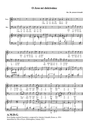 O Jesu mi dulcissime, spes