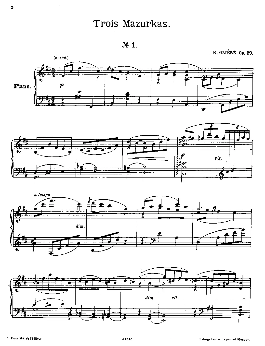 3 Mazurkas - Page 1