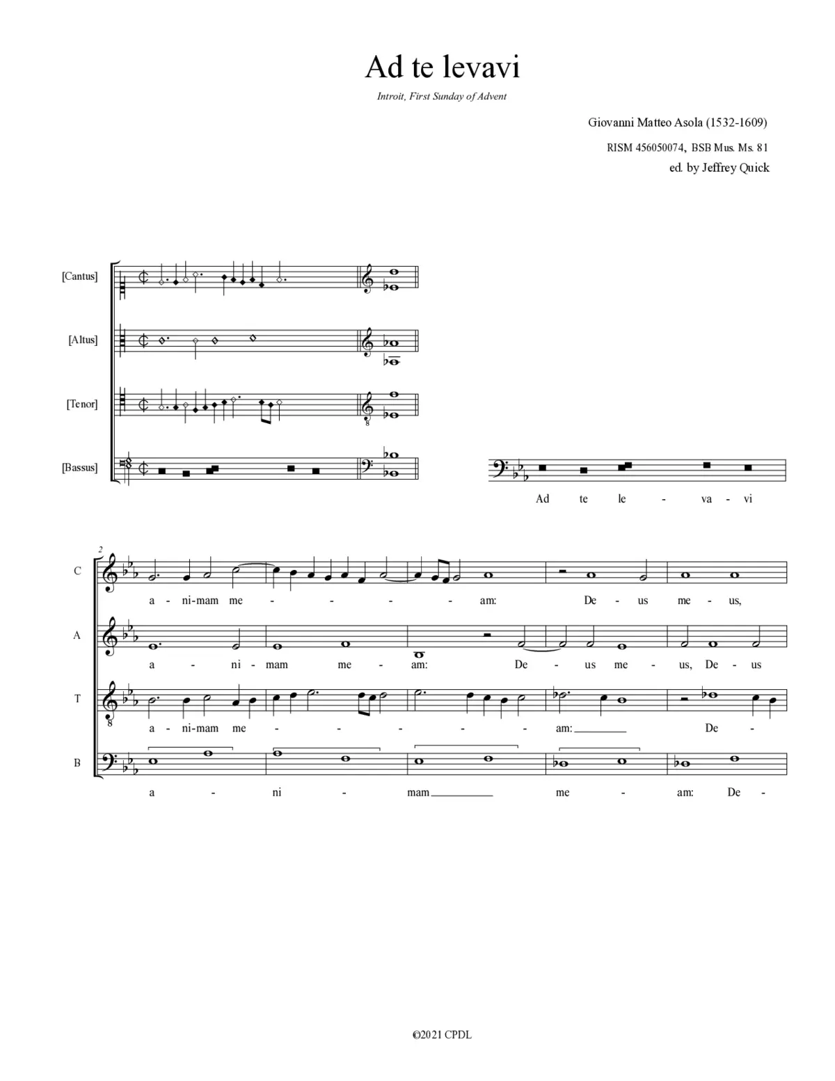 Ad te levavi - Page 1
