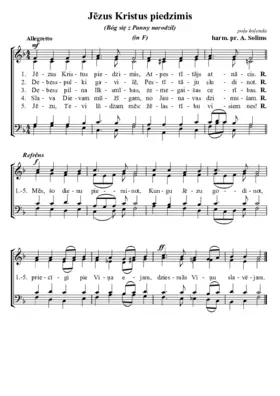 Jēzus Kristus piedzimis (Bóg się z Panny narodził) (Andris Solims (harm.))