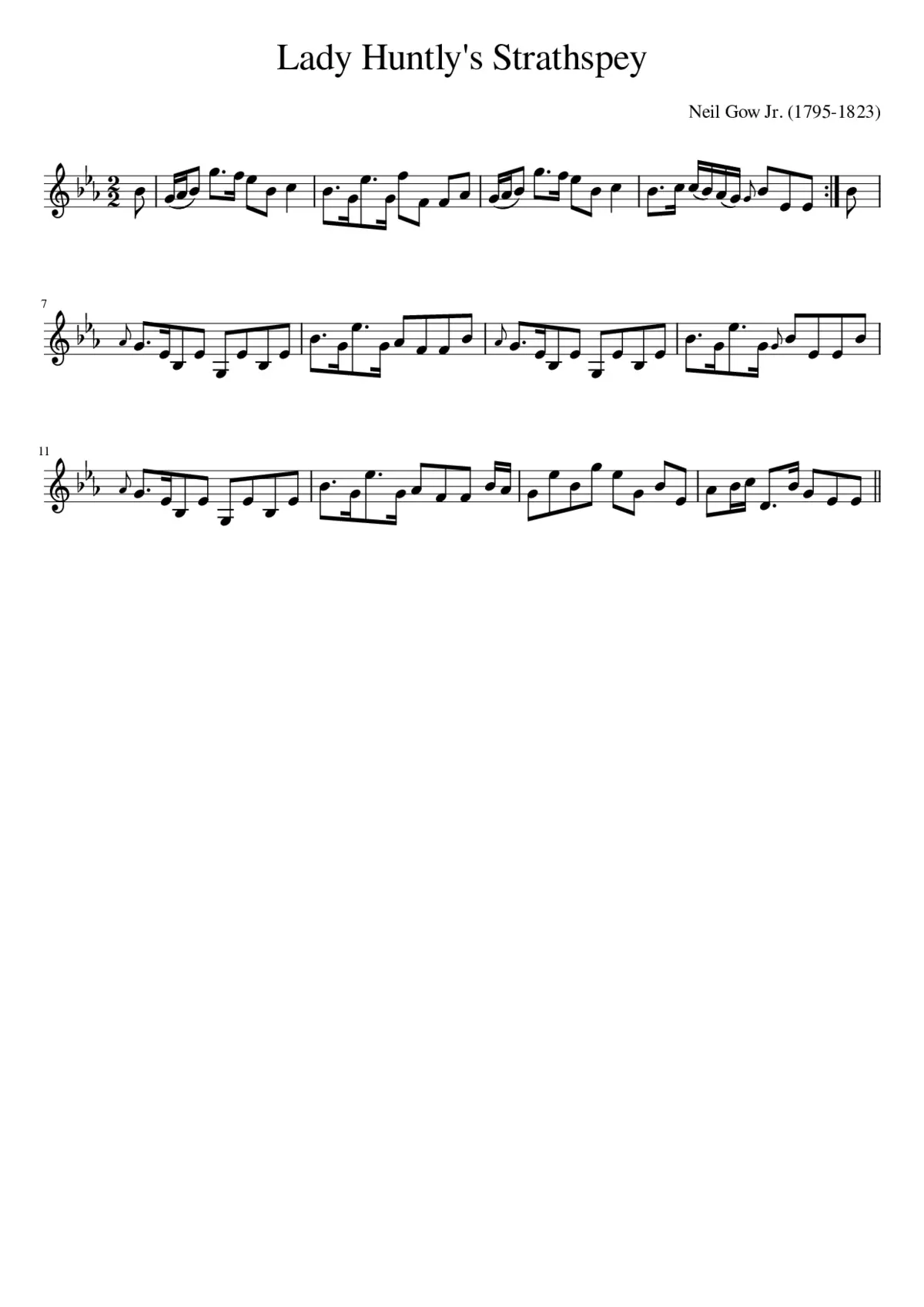 Lady Huntly's Strathspey - Page 1