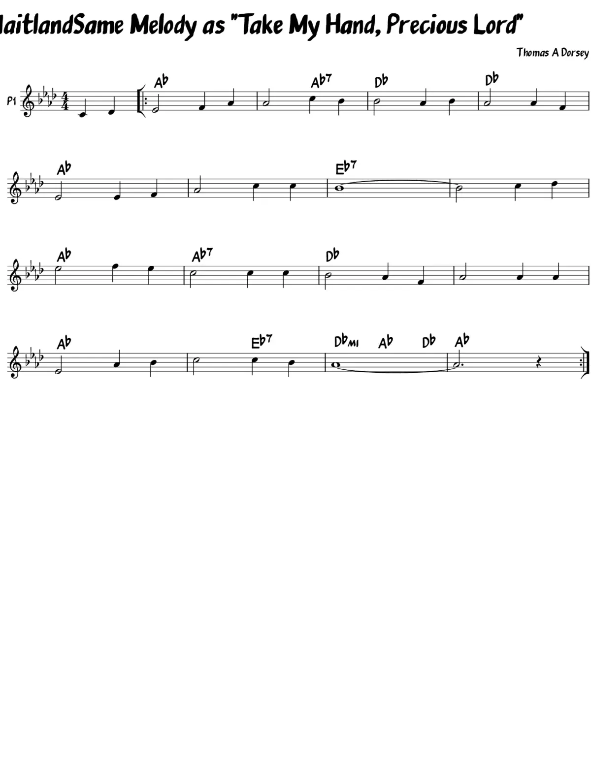 Maitland Take My Hand Precious Lord - Page 1