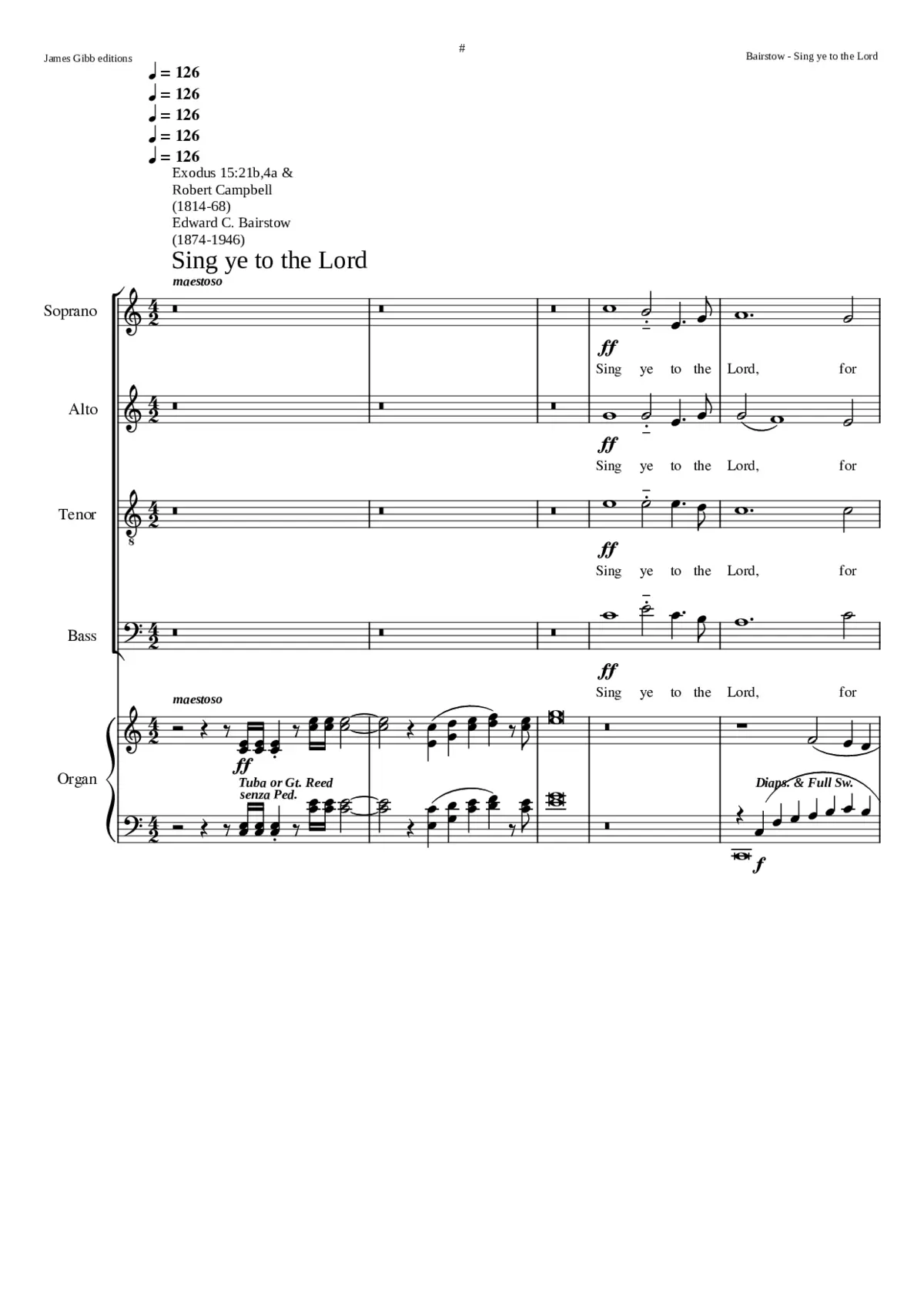 Sing ye to the Lord - Page 1