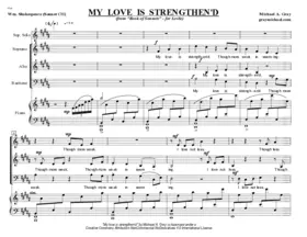My love is strengthened