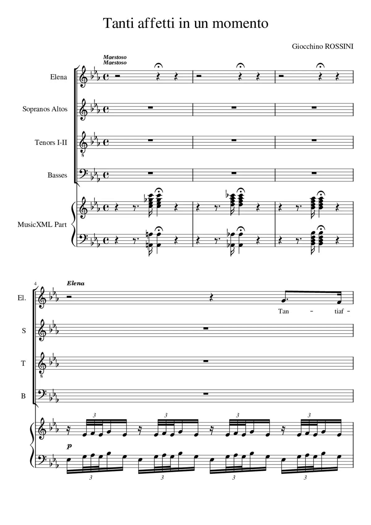 Tanti Affetti (from 'La Donna del Lago') - Page 1