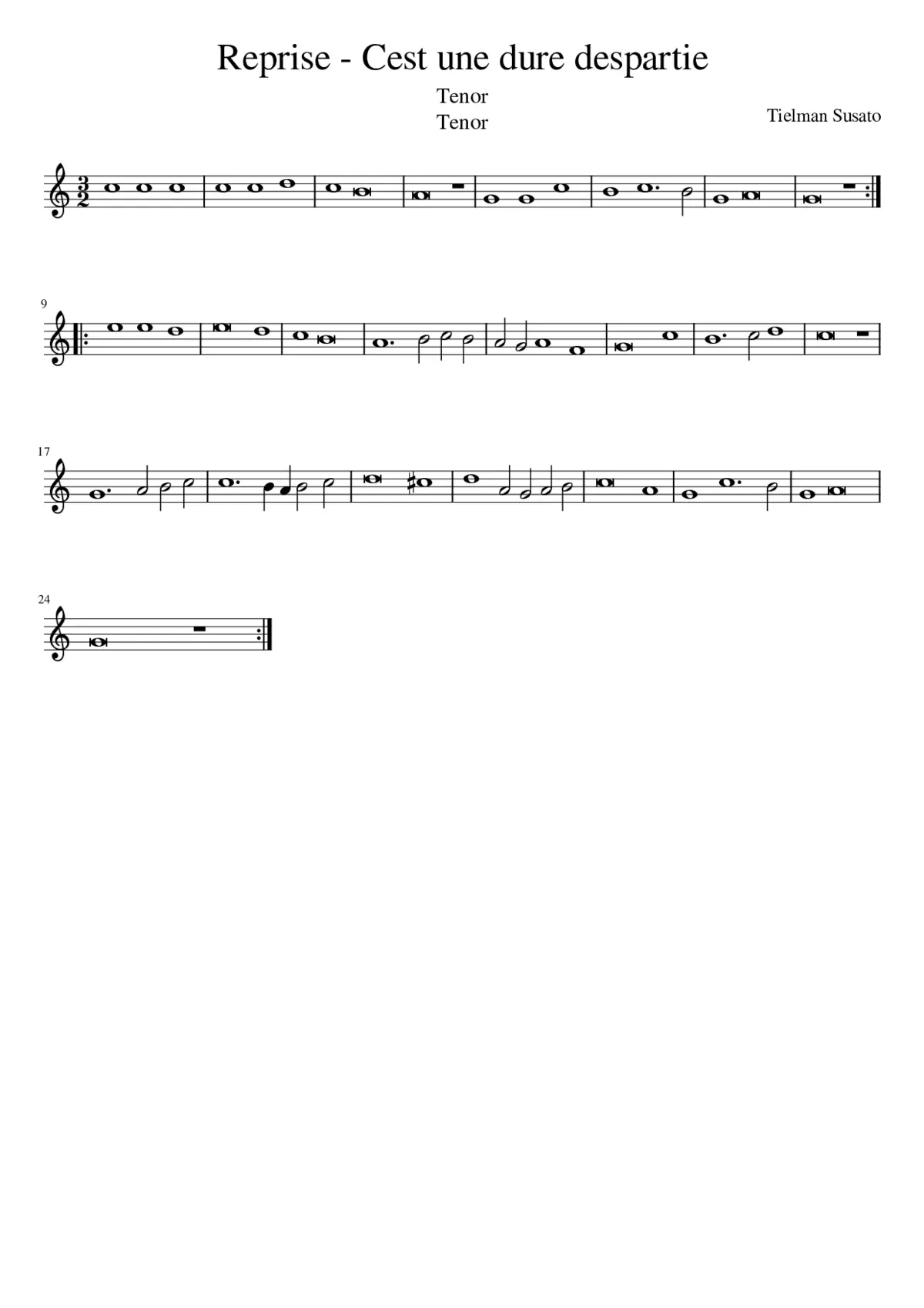 Reprise - Cest une dure despartie - Page 1