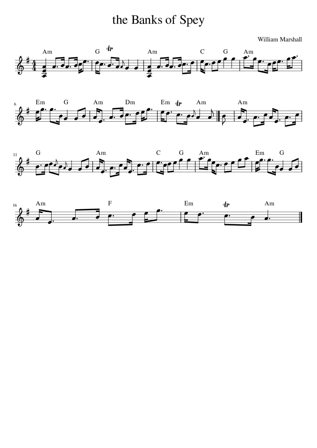 The Banks of Spey - Page 1