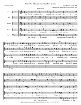 Già Febo il tuo splendor rendeva chiaro