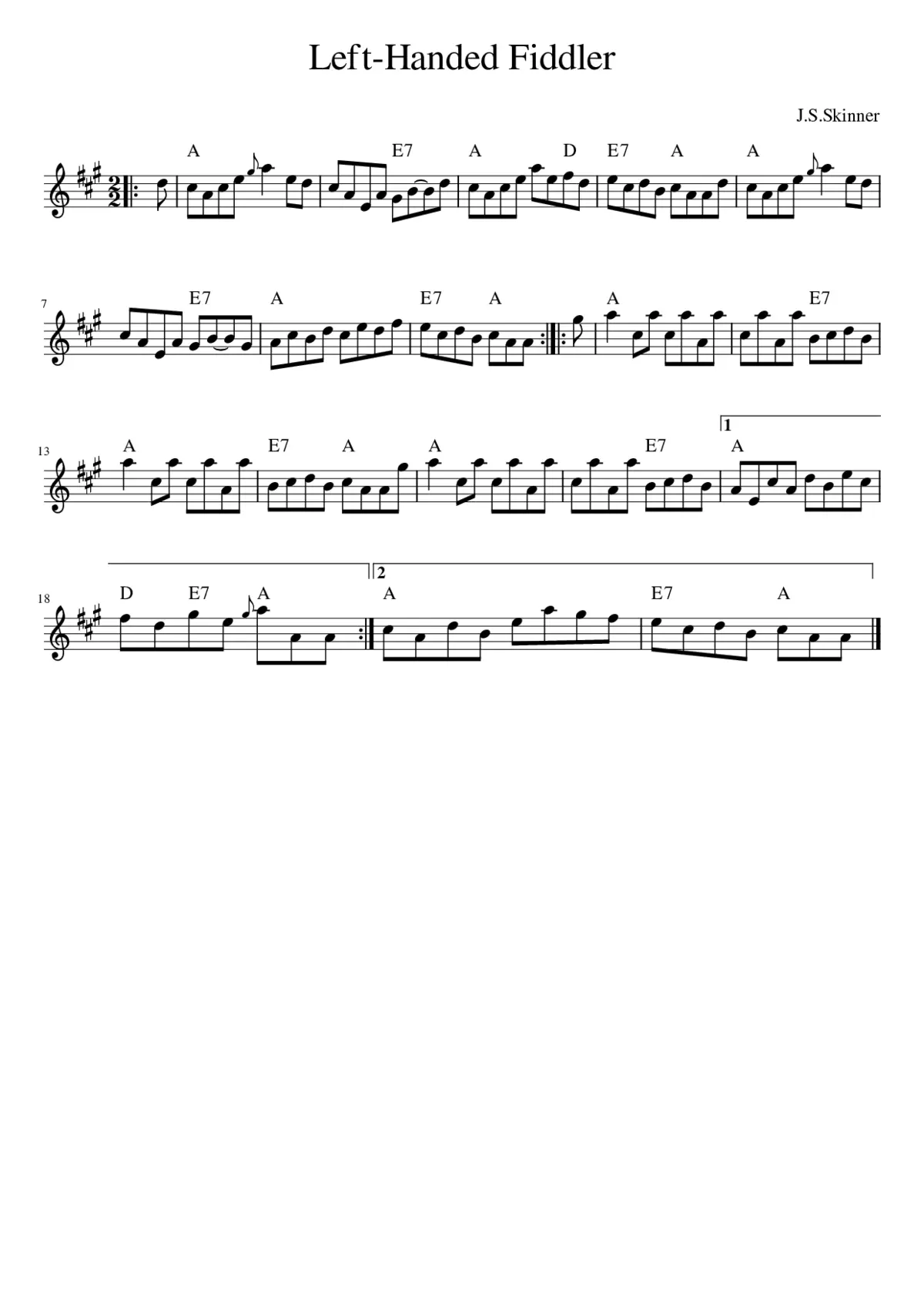 Left-Handed Fiddler - Page 1
