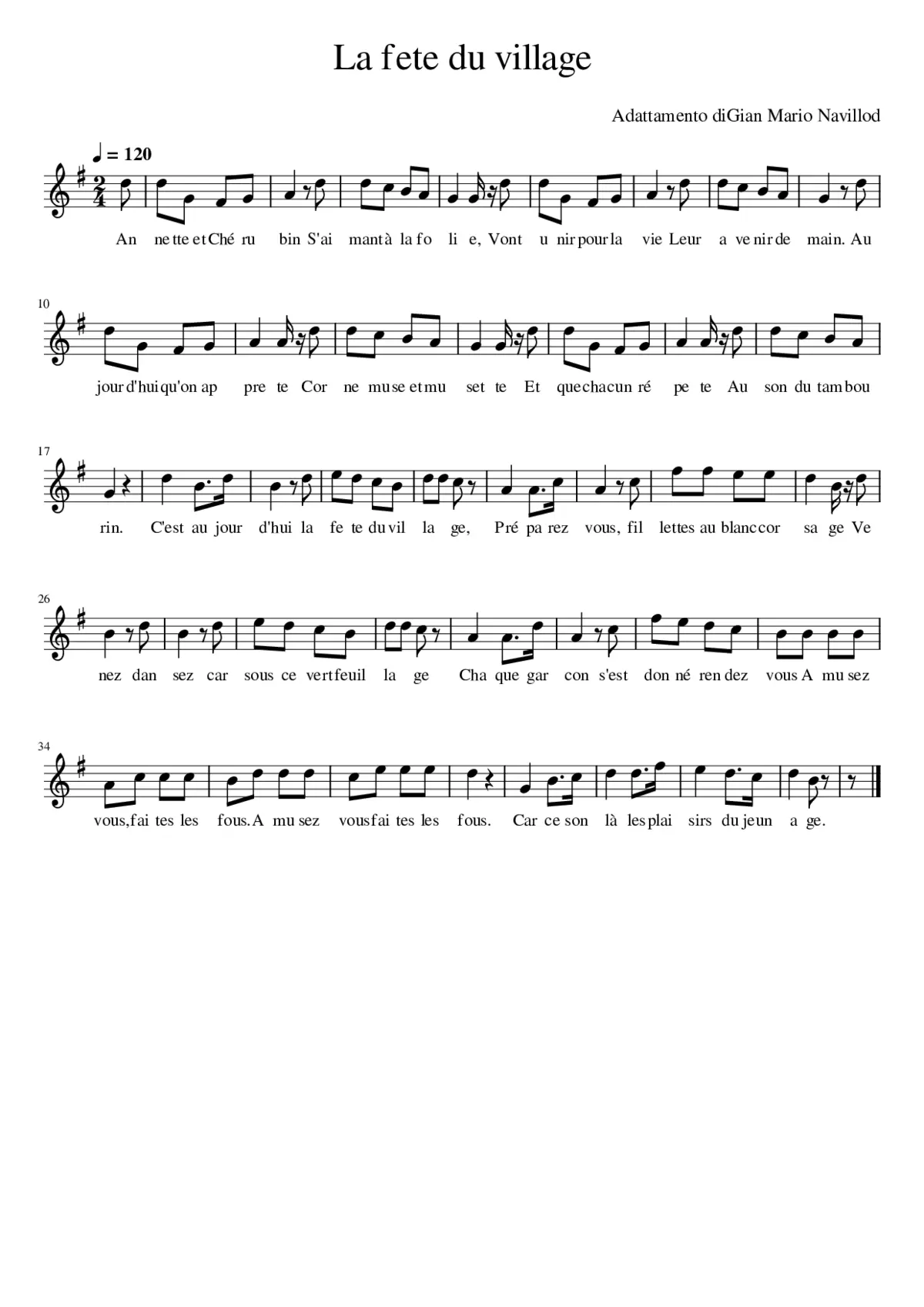 La fete du village - Page 1