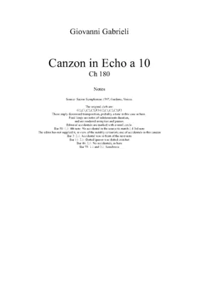Canzon in echo duodecimi toni à 10