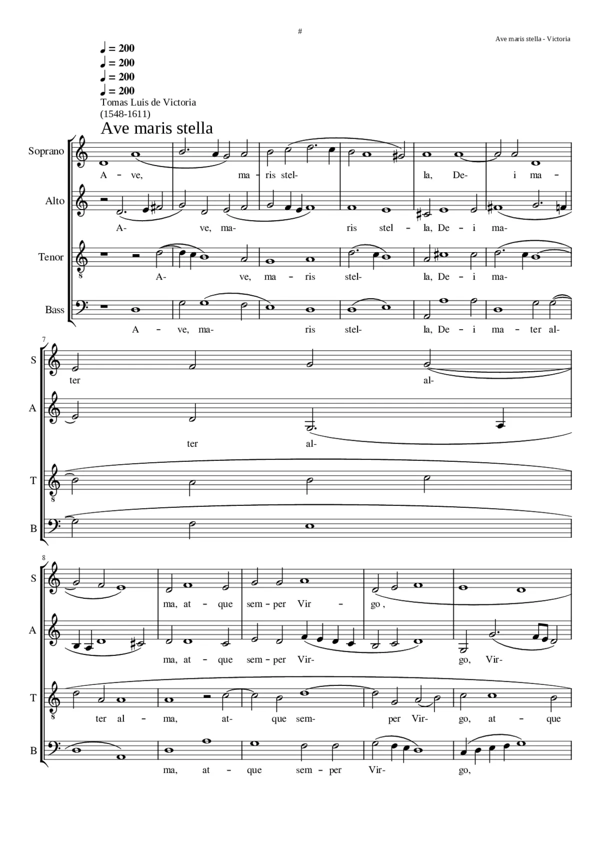 Ave maris stella (odd verses) - Page 1