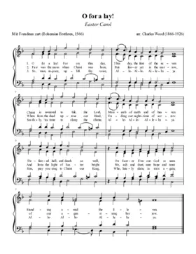 O for a lay! (Easter Carol)