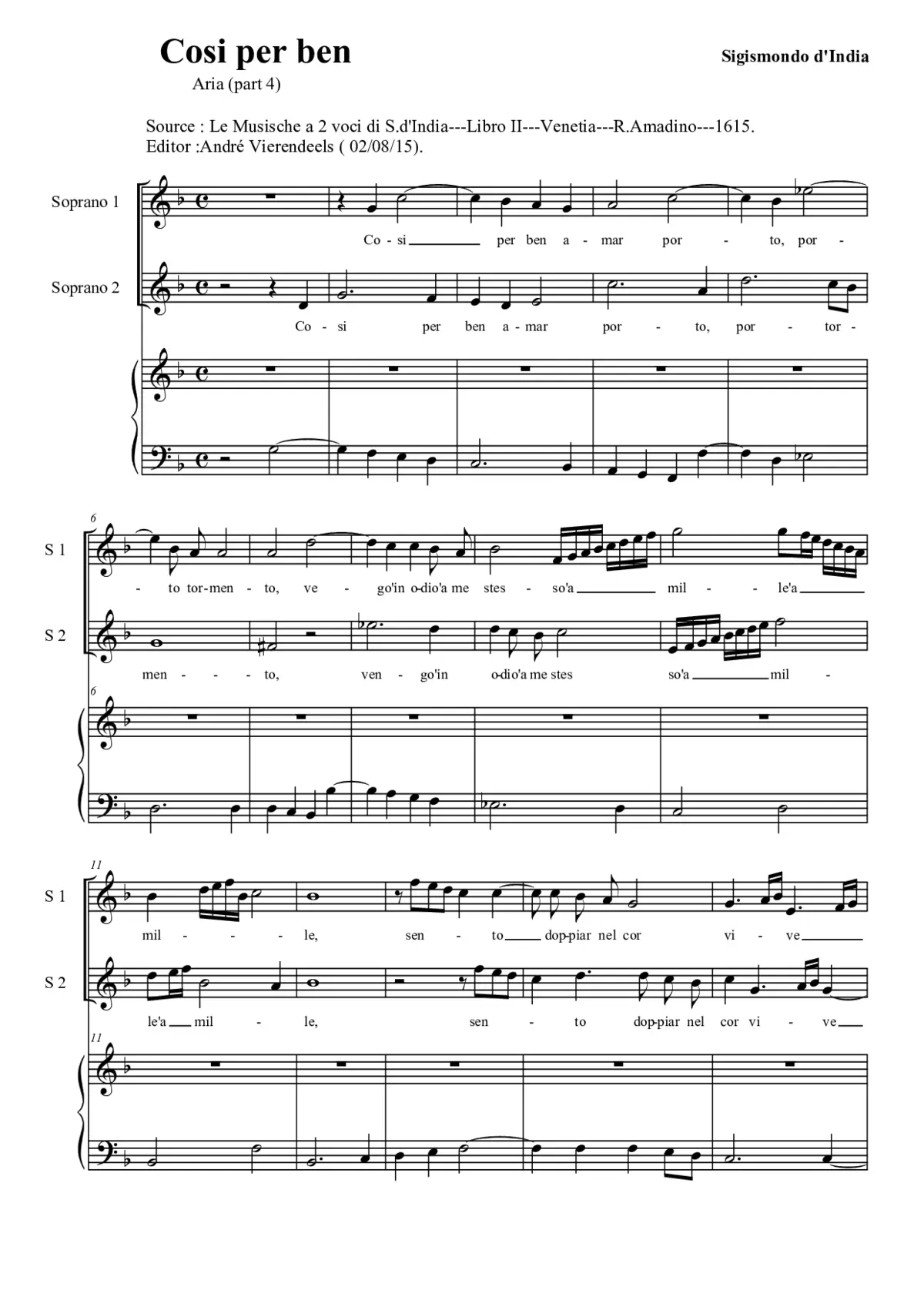 Cosi per ben amar - Page 1